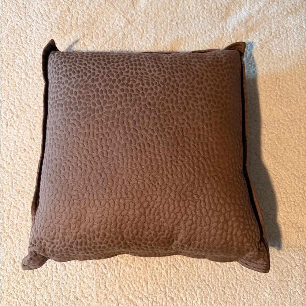 Hotel Collection Skylight 16x16 Rich Brown Textured Pillow New